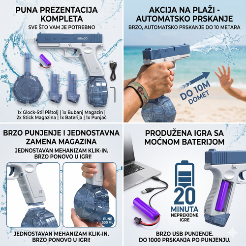 Električni Vodeni Pištolj-water battle